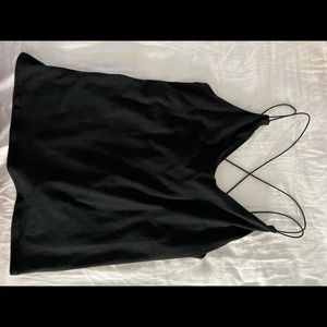 Basic strappy black top size: medium
